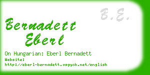 bernadett eberl business card